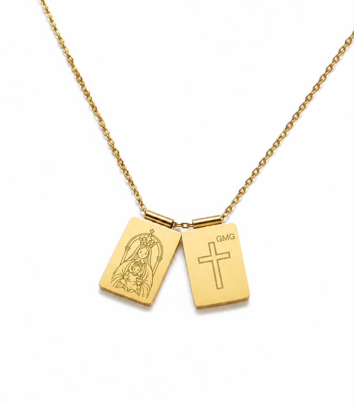 Scapular Necklace - Gold Stainless Steel