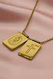 Our Lady of Chiquinquirá Scapular Necklace – Gold Stainless Steel