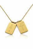 Virgen del Valle Blessing Scapular Necklace – Gold Stainless Steel