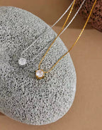 Moon Solitaire Necklace