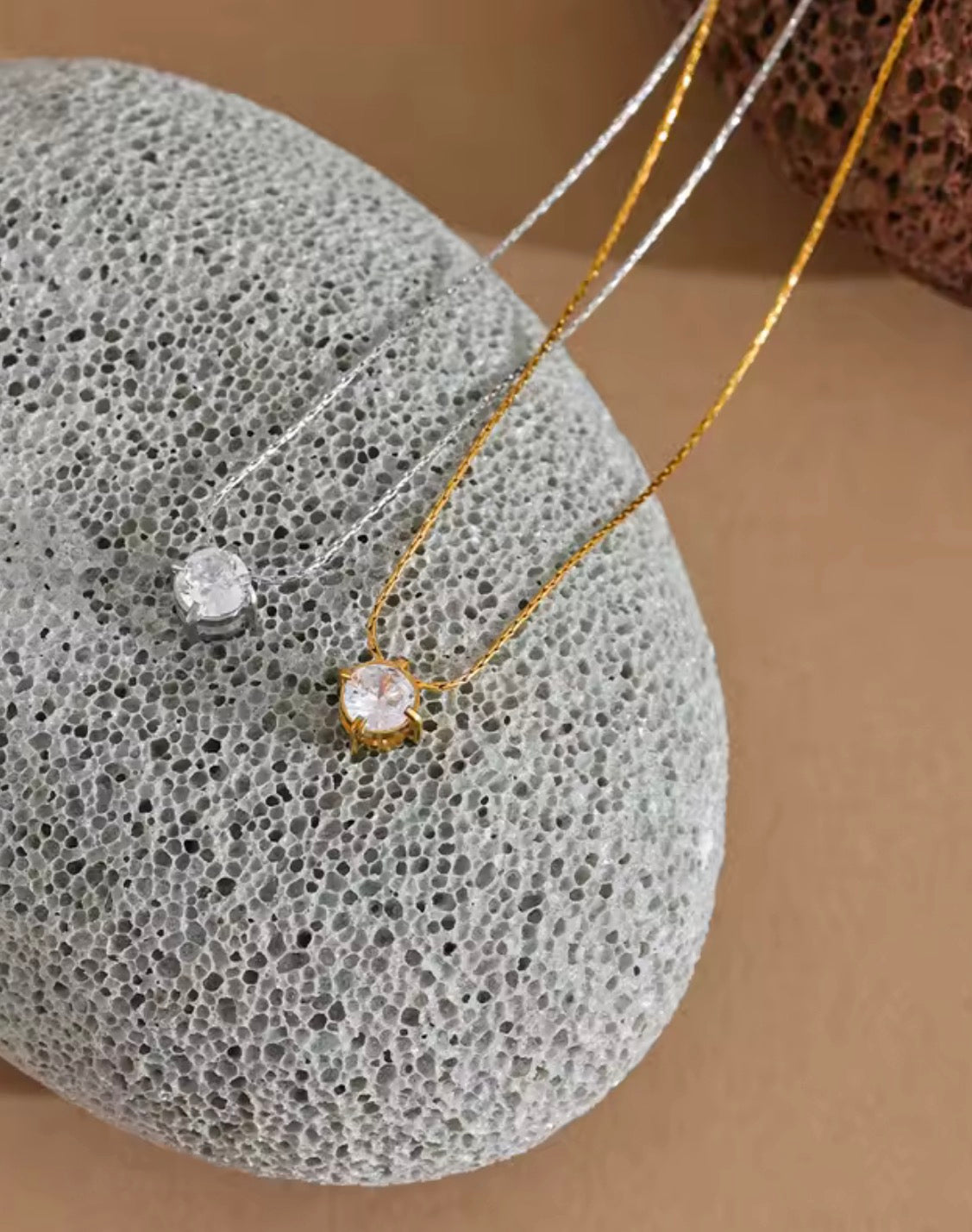 Moon Solitaire Necklace