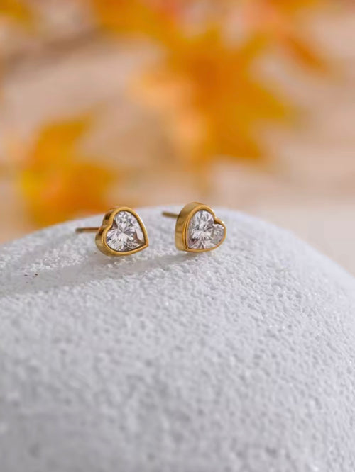 Amour Heart Stud Earrings