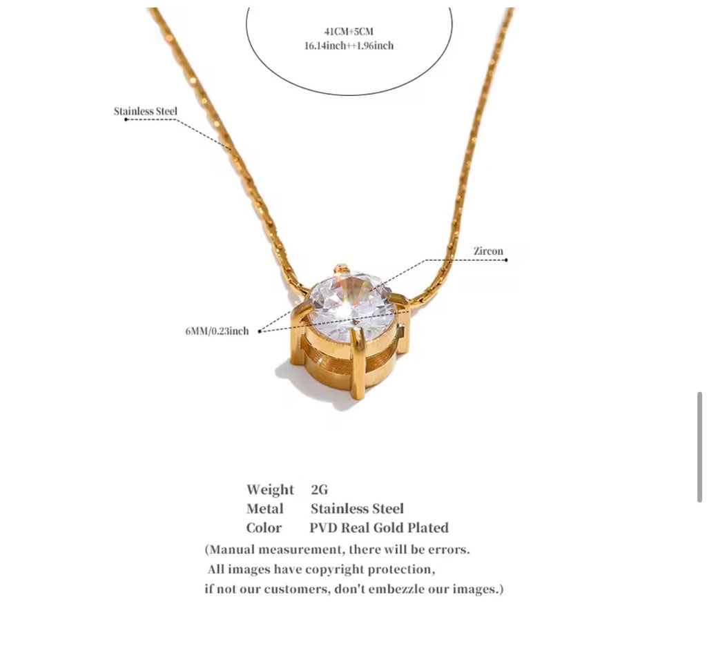 Moon Solitaire Necklace