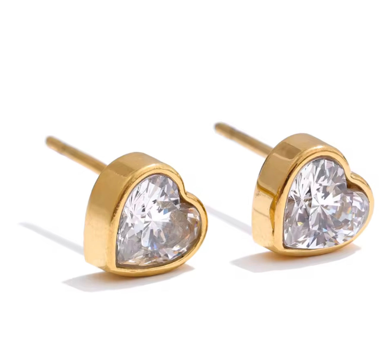 Amour Heart Stud Earrings