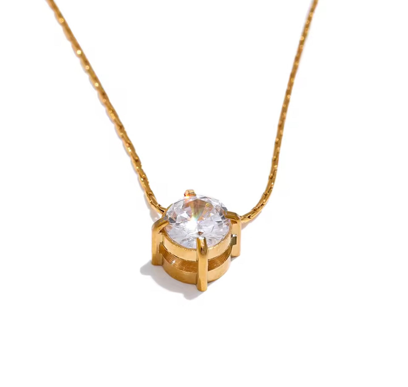 Moon Solitaire Necklace