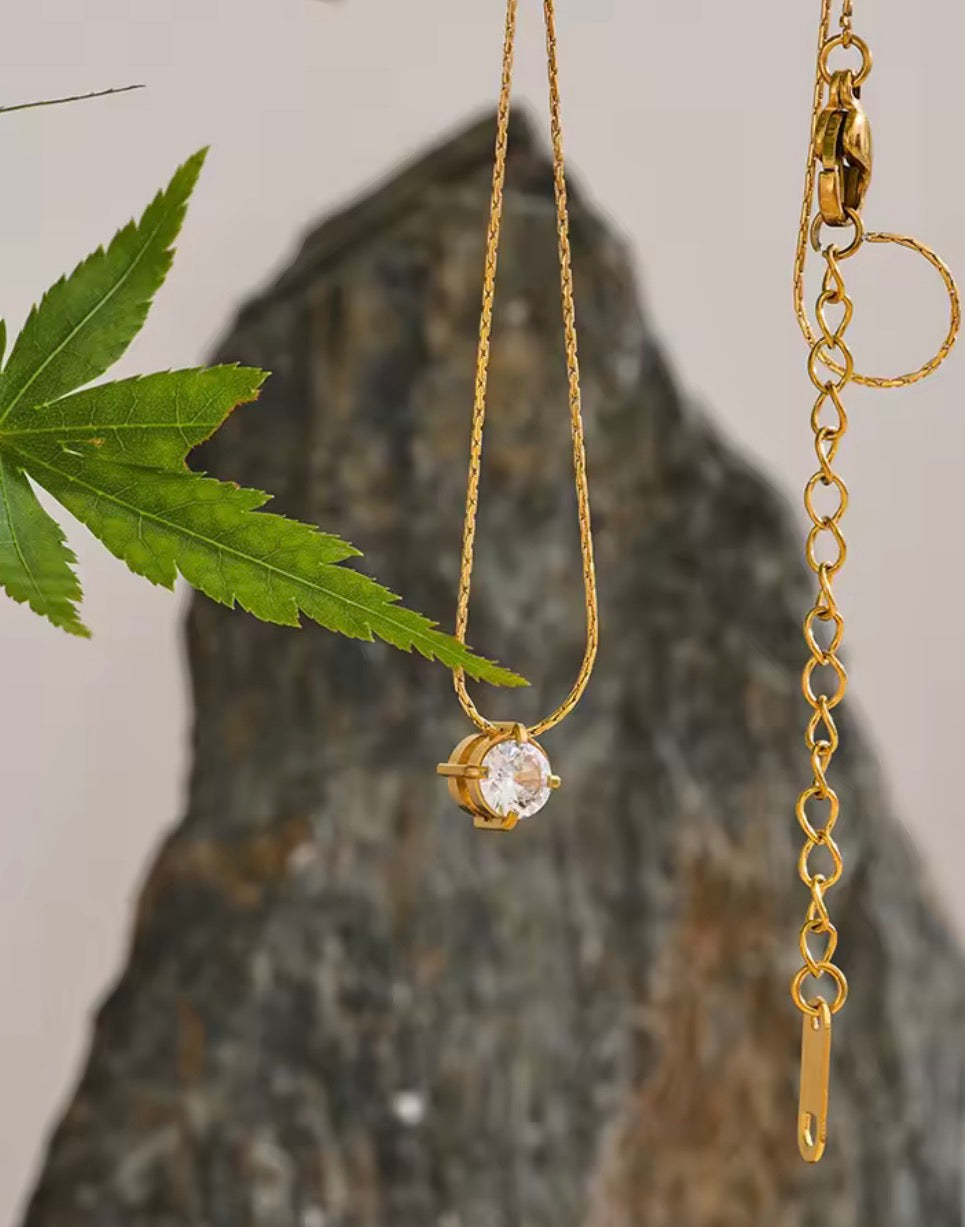 Moon Solitaire Necklace