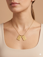 Scapular Necklace – Gold Stainless Steel