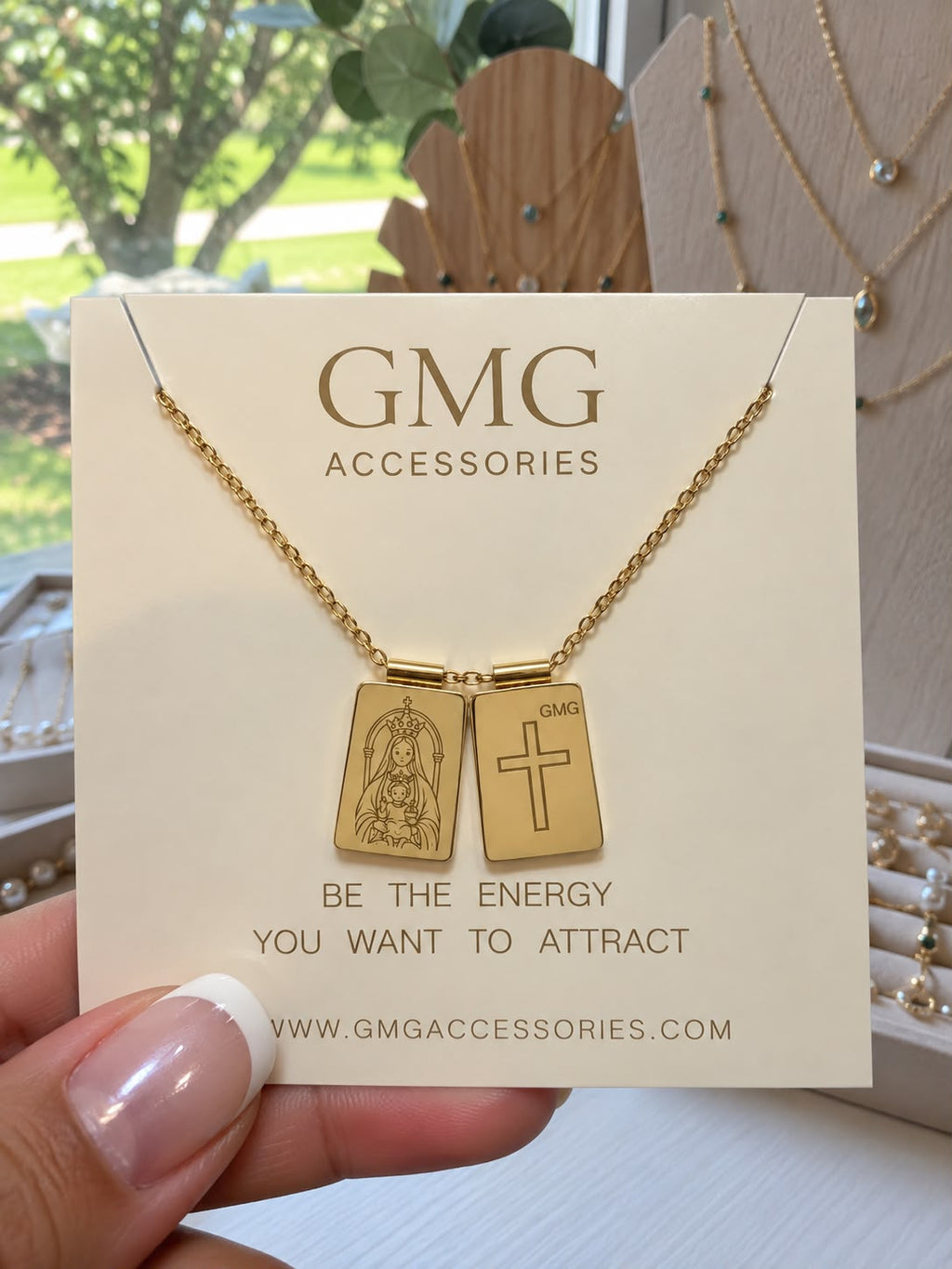 Scapular Necklace - Gold Stainless Steel
