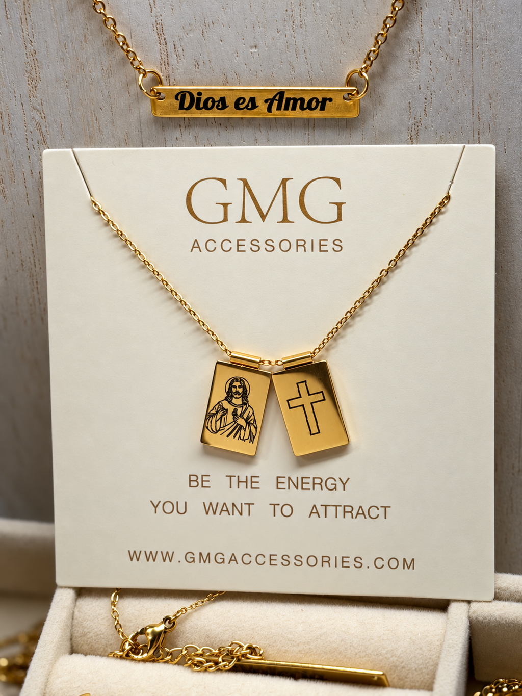 Scapular Necklace - Gold Stainless Steel