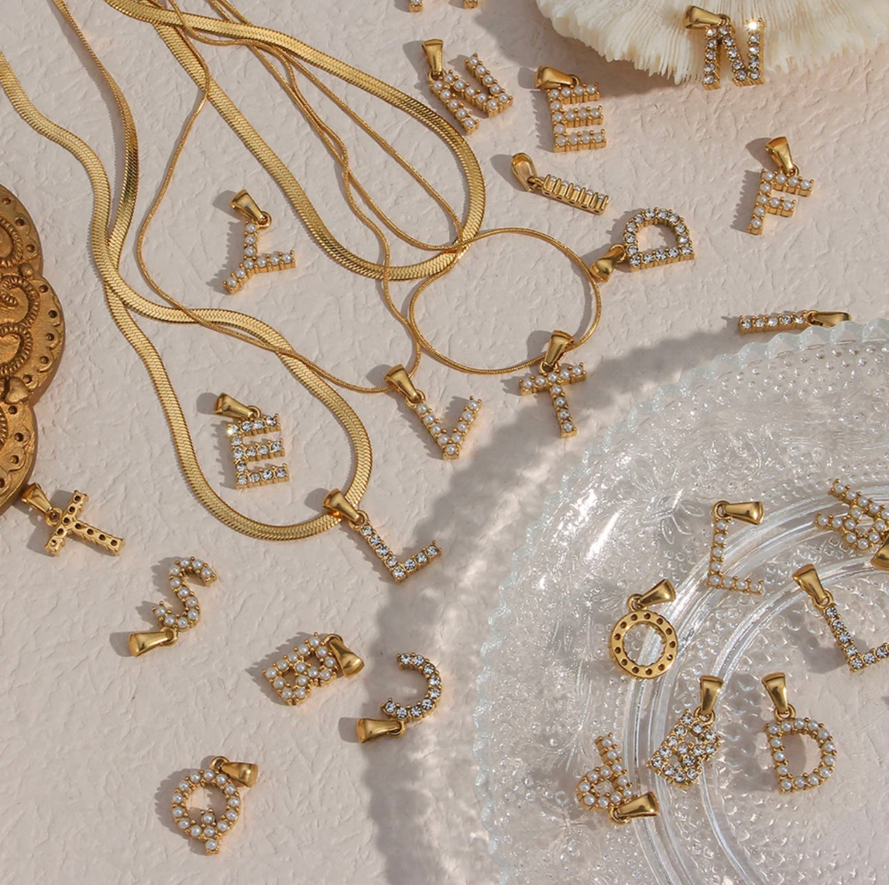INITIALS IN PEARLS