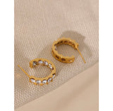 PEARLS HOOPS EARRINGS