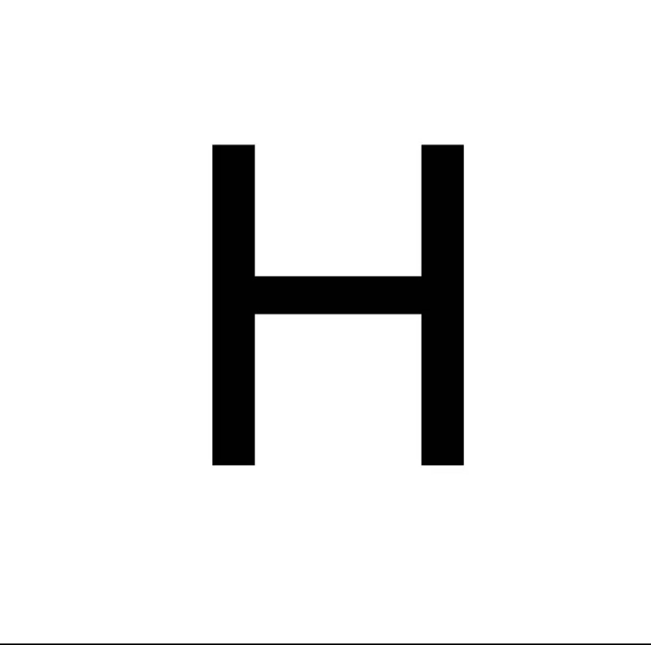 Initials in stainless steel