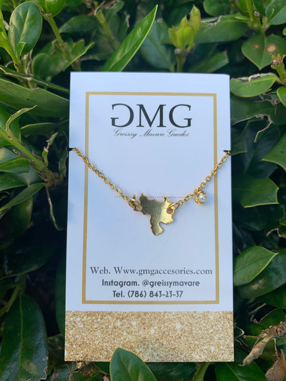 Venezuela map charm.