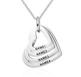 Personalized gold plated heart necklace