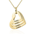 Personalized gold plated heart necklace
