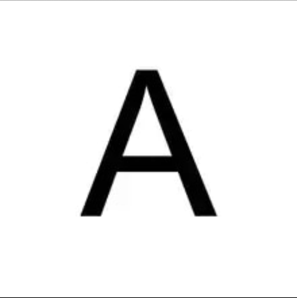 Initials in stainless steel