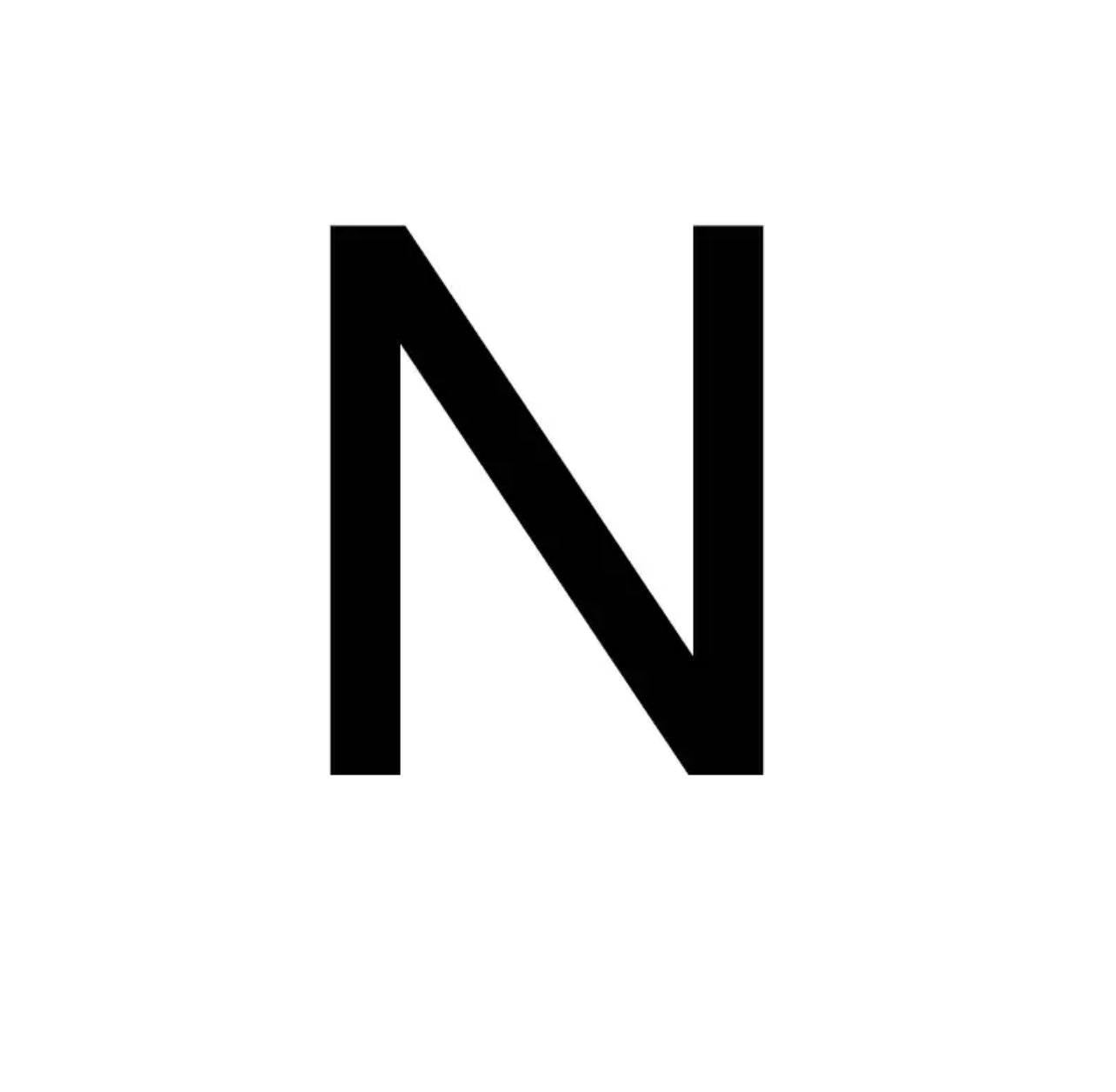 Initials in stainless steel