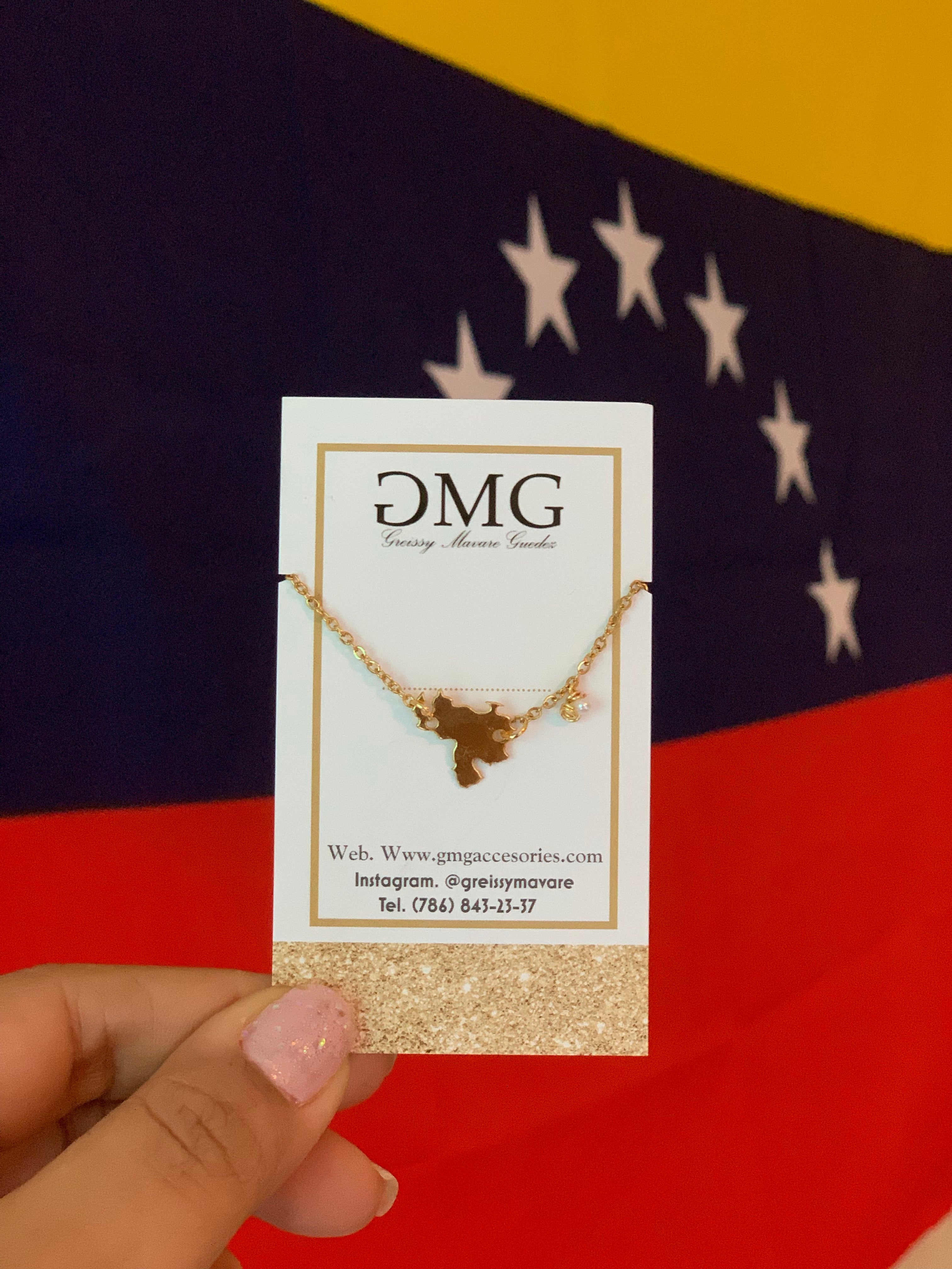 Venezuela map charm.