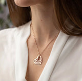 Personalized gold plated heart necklace