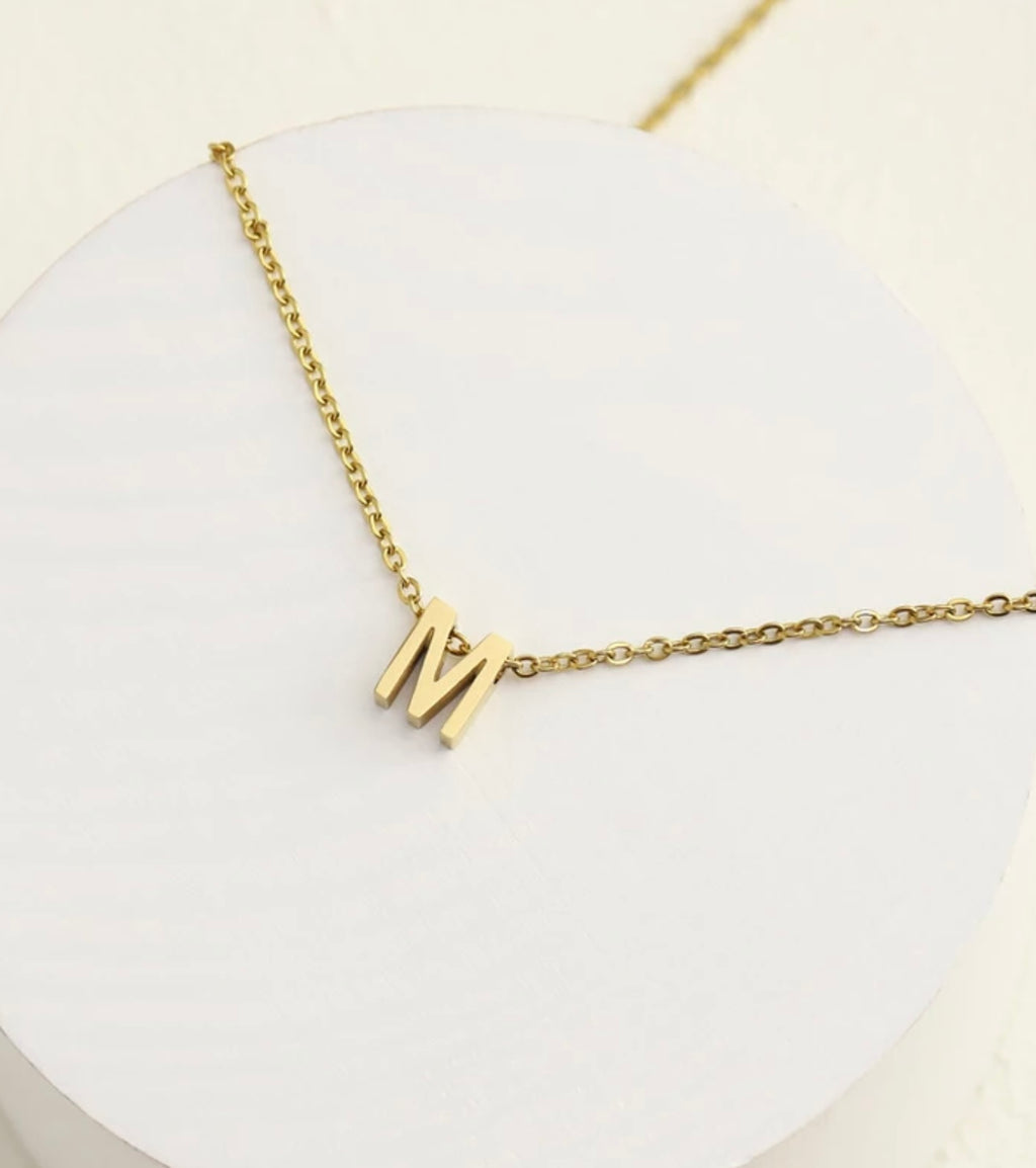Initials in stainless steel